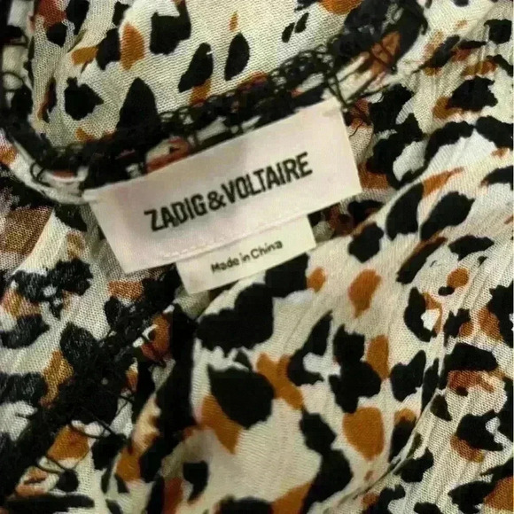 ZADIG VOLTAIRE RINGO LEO CRINKLED DRESS size small - Picture 7 of 7